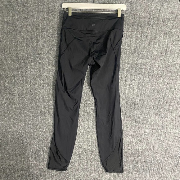Athleta Leggings Small Black High Rise 7/8 Mesh Stretch Athleisure - Picture 4 of 15